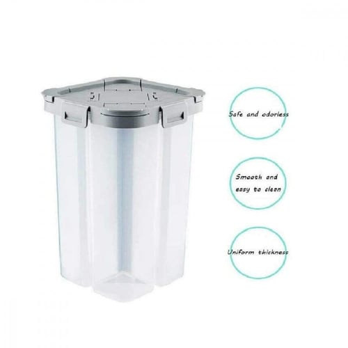 حاوية تخزين للحبوب والأطعمة الجافة 4 أقسام 2.3 لتر