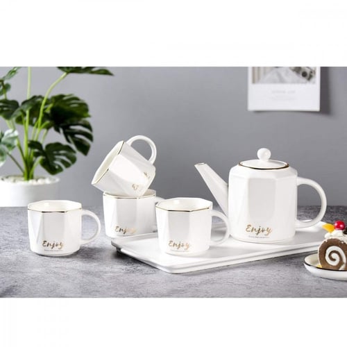 طقم شاي سيراميك مكون من 6 قطع