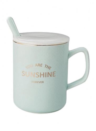 كوب سيراميك بحواف ذهبية 3 قطع