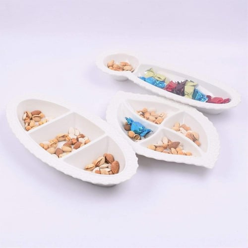 أطباق سيراميك للتقديم 3 قطع بأشكال مميزة