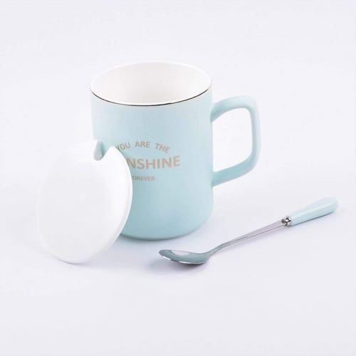 كوب سيراميك بحواف ذهبية 3 قطع