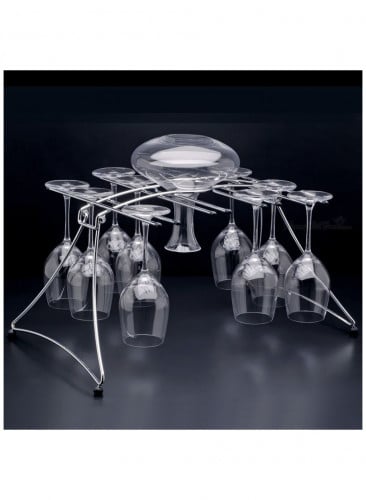 حامل ومجفف الأكواب الزجاجية قابل للطي ومصنوع من ال...