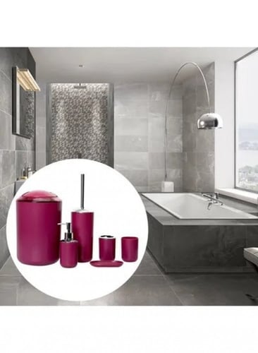 طقم إكسسوارات حمام بالوان مميزة 6 قطع