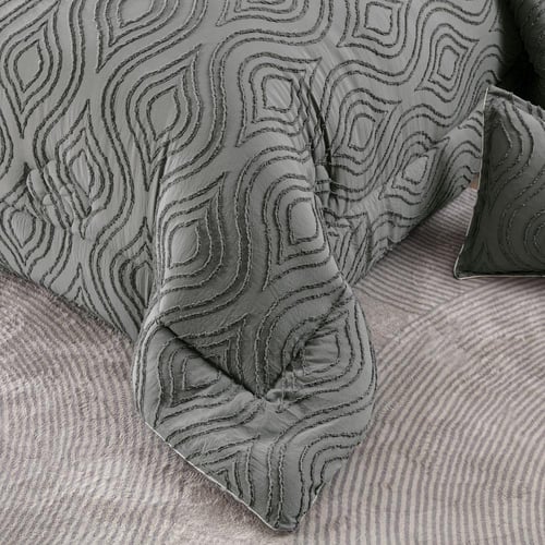 طقم لحاف سرير في حقيبة 8 قطع - من قماش المايكروفاي...