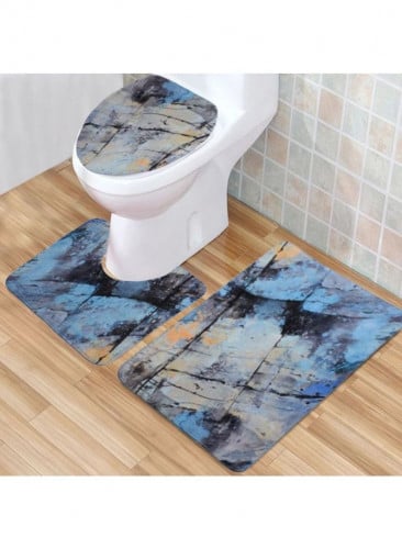 دعاسات حمام 3 قطع مانعة للانزلاق للأرضية وتغطية ال...