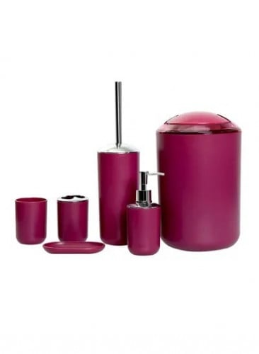 طقم إكسسوارات حمام بالوان مميزة 6 قطع