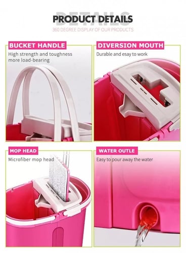 ممسحة مسطحة من المايكروفايبر مع دلو جودة عالية (03...