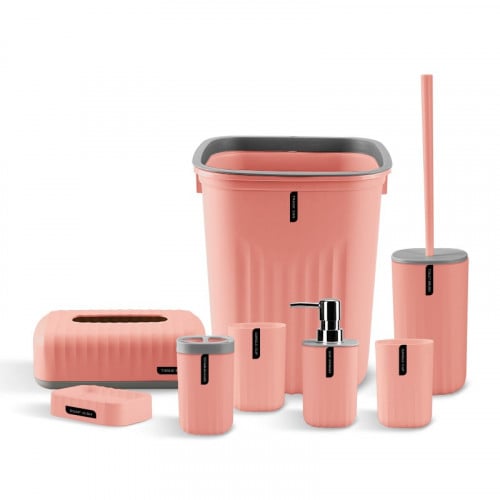 طقم اكسسوارات حمام من 8 قطع بألوان مختلفة