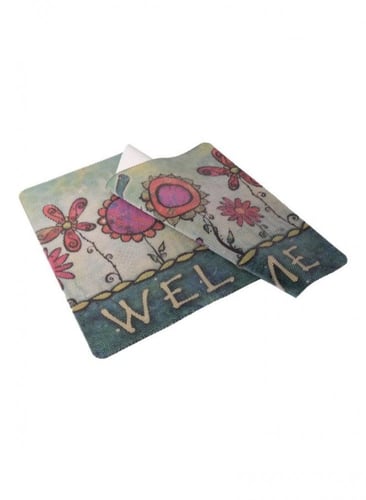 دعاسة باب مانعه للانزلاق بطبعة أزهار