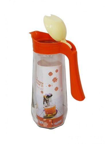 دورق شفاف سهل الفتح بألوان متعددة 1500مل