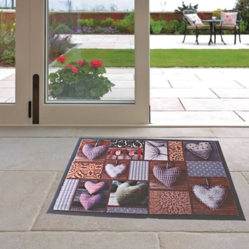 دعاسة باب مضادة للانزلاق رسومات قلب