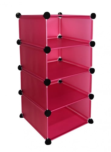 خزانة تخزين بلاستيكية 4 مكعبات