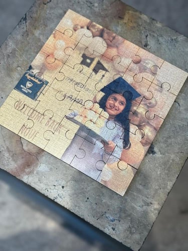 تركيبه خشبيه بصورة من اختيارك 17 في 17 سم