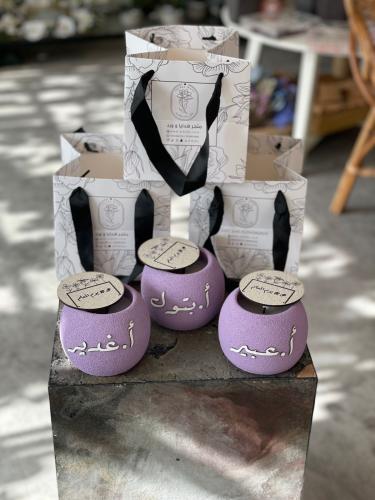 شمعة إلكترونية مع غطاء خشبي مع الكيس