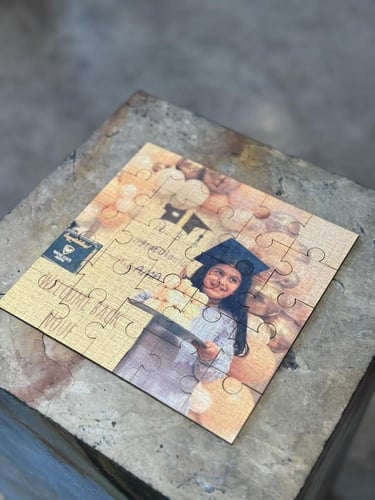 تركيبه خشبيه بصورة من اختيارك 17 في 17 سم