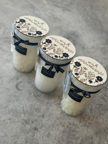 شمعة ذكرى وعد شامل اكريلك المبلغ المالي