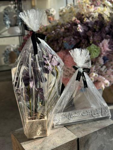 فازة الترافينتو مع ستاند مكتب رخام طبيعي