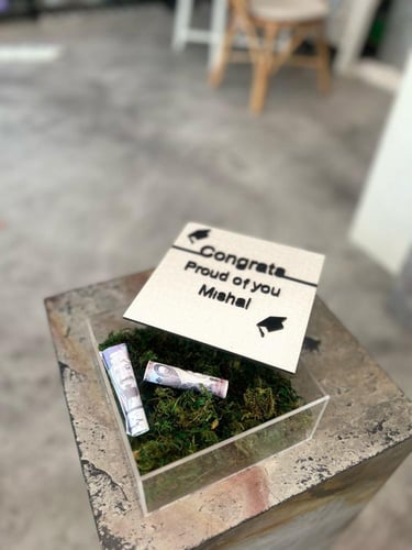 بوكس اكريلك مع غطاء خشب