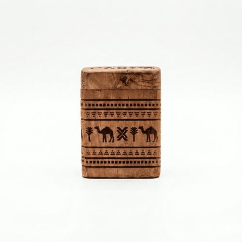 Wooden heritage square incense holder _ camel styl...