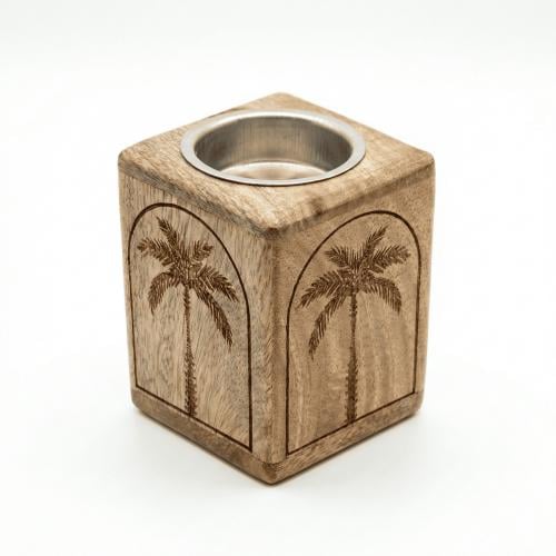 Wooden traditional incense burner - Palm tree styl...