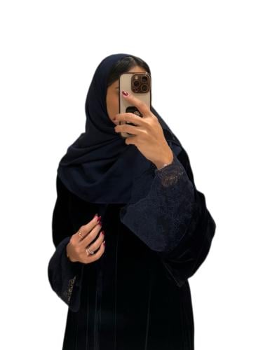 عباية مع تحديد واكمام دانتيل