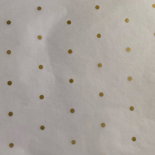 ورق تغليف منقط ذهبي القياس (50*70سم) (قطعه واحده)