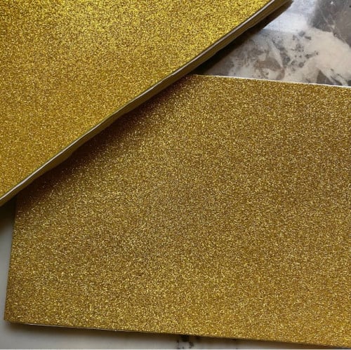 ورق اسفنجي(فوم) مع لصق ذاتي (لون:ذهبي) (القياس:20*...