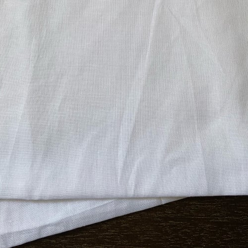 قماش قطن أبيض ساده قياس القطعه(75*37سم)