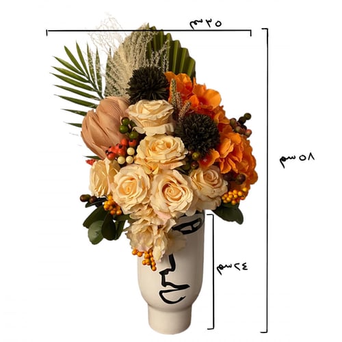 باقة ورد صناعي ومجفف