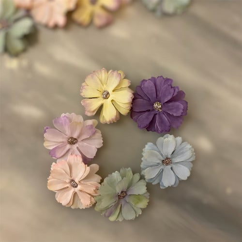 اكسسوار وردات قماشيه بالوان متنوعه (القياس5سم تقري...