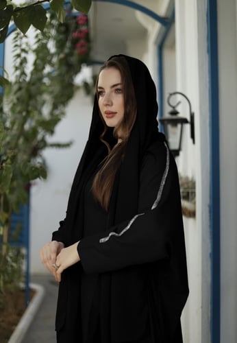 عباية الجناح قصة بشت - اسود