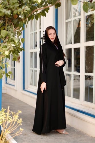 عباية الجناح كريب حرير