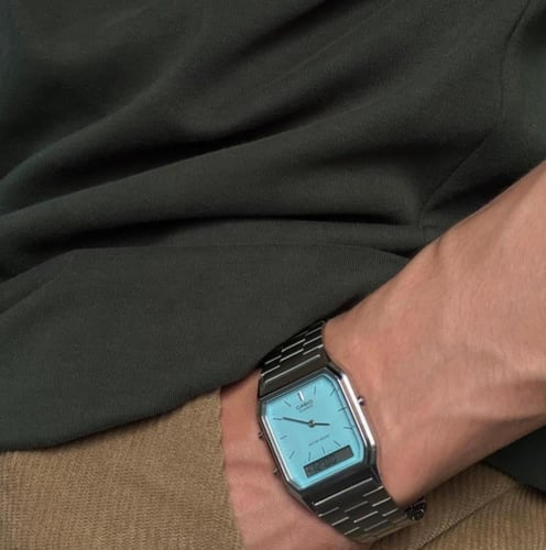 ساعة كاسيو casio vintage ازرق