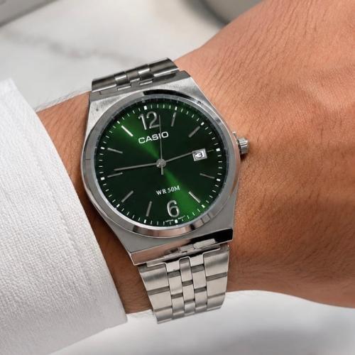 ساعة كاسيو CASIO MTP اللون اخضر