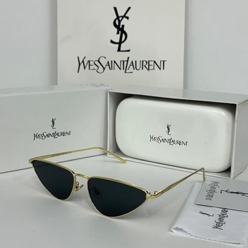 نظاراة سان لوران اسود و ذهبي