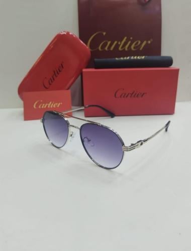 نظاراة كارتير اسود فاتح اطار فضي