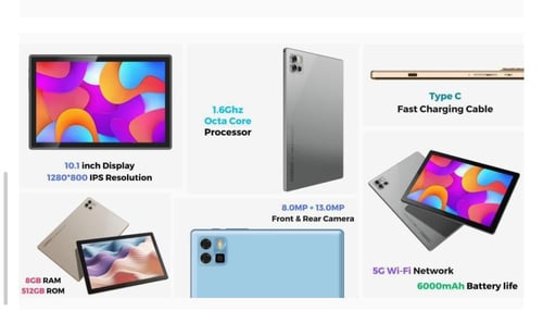 تابلت اوتيتو تاب 12 برو 5G اندرويد بشاشة 10.1