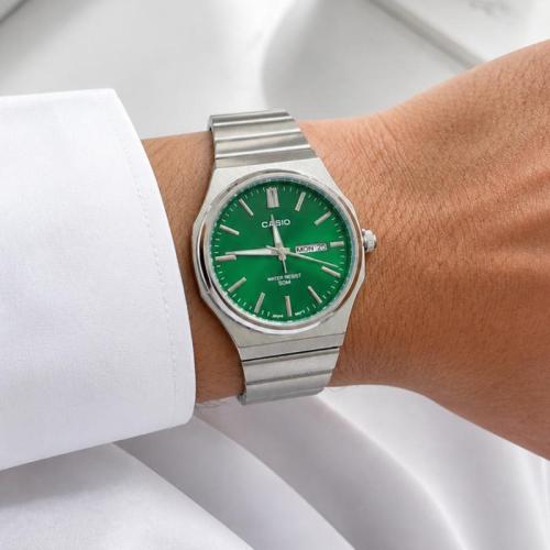 ساعة كاسيو CASIO MTP اخضر
