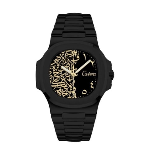 ساعة رجالية Catera اسود كامل