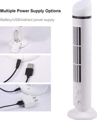 مكيف برج صغير دوارة 360 درجة مقاس 15 انش مع اعدادي...