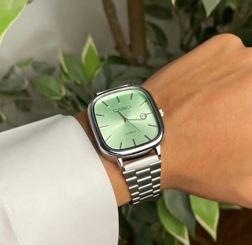 ساعة كاسيو casio LTP اخضر تفاحي