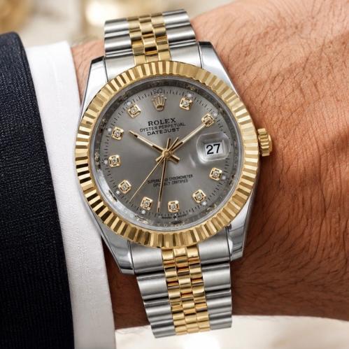 ساعة رجالية رولكس ROLEX رصاصي