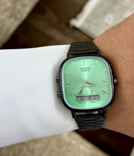 ساعة كاسيو casio LTP دبل تايم تفاحي