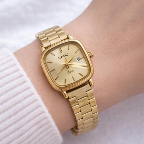 ساعة كاسيو Casio MTP مربع ذهبي