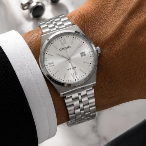 ساعة كاسيو CASIO MTP ابيض