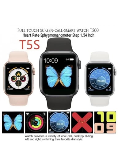 عرض 5 ساعات ذكية بلون أسود