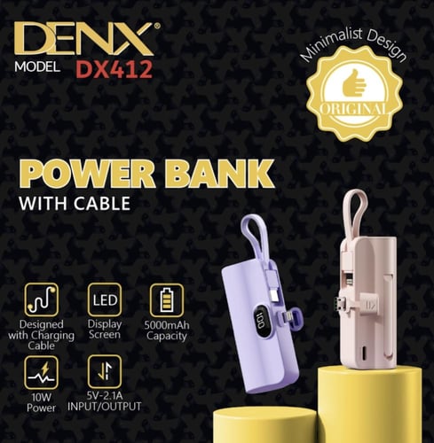 باوربنك ايفون لايتينج صغير الحجم بقوة 5000 ملي امب...