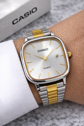 ساعة كاسيو casio LTP لونين ابيض
