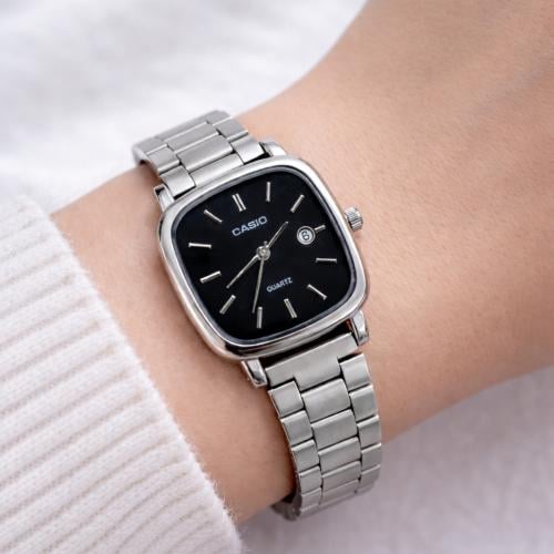 ساعة كاسيو casio MTP مربع اسود