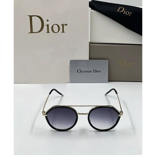 نظاراة ديور اسود اطار ذهبي